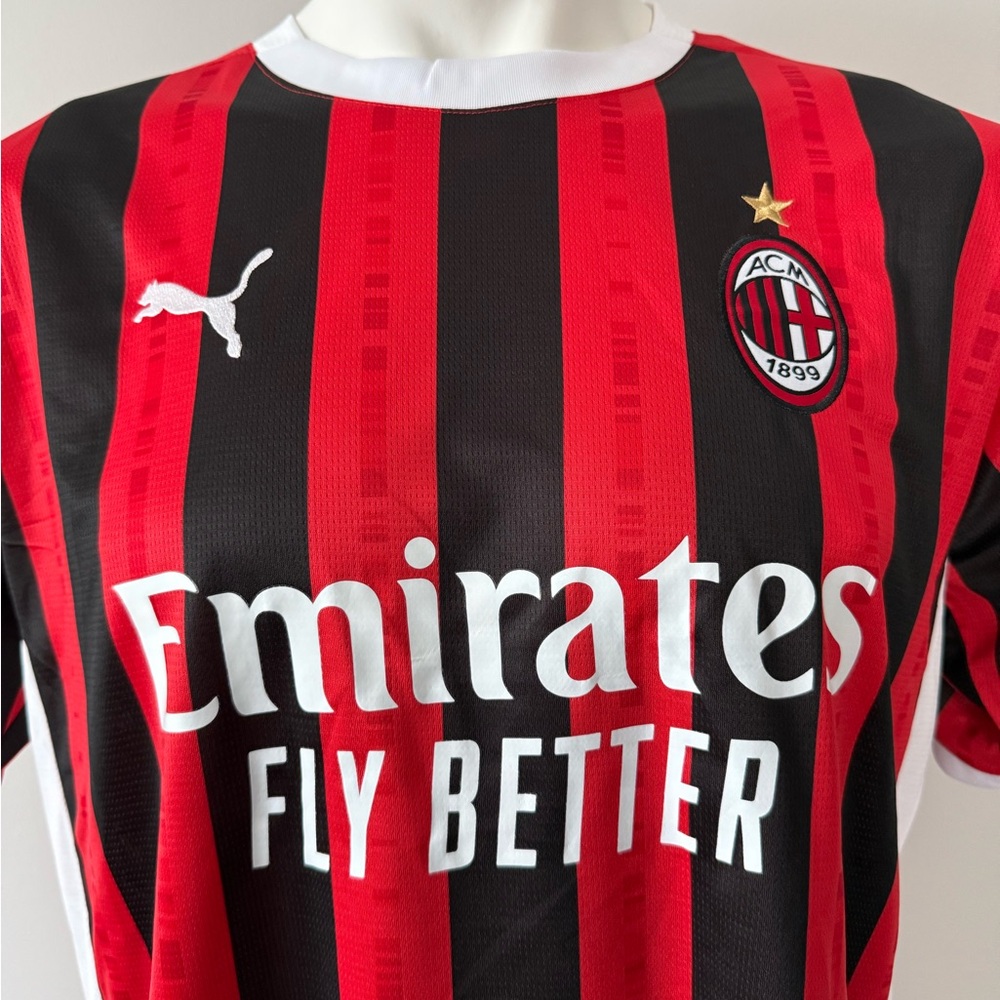 Santiago Gimenez #7 AC Milan New Men’s Serie A Puma Home Soccer Jersey - Picture 2 of 10